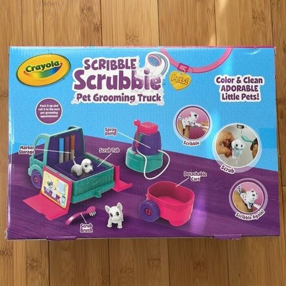 Crayola Scribble Scrubbie Pets Grooming Truck Color Toy 10 Piece Play Set New - Picture 4 of 4